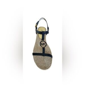 MICHAEL KORS HOPE BLACK ESPADRILLE SANDALS SHOE HEAVEN